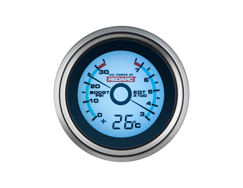 RedArc 52mm EGT & Boost Pressure Gauge