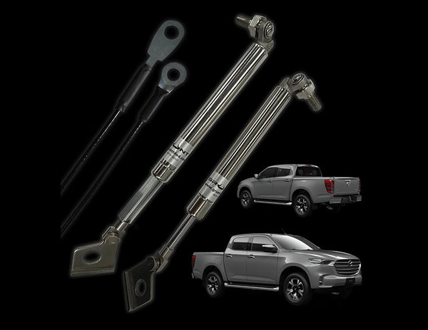 Grunt 4x4 Tailgate Stainless Steel Easy Down Strut Assist System to suit Mazda BT-50 2020-2023