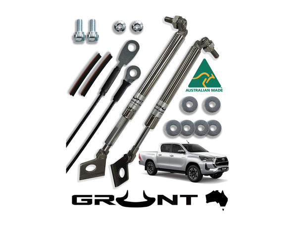 Grunt 4x4 Tailgate Strut Assist System to suit Toyota Hilux N80 2019-2023 (Single Handle)