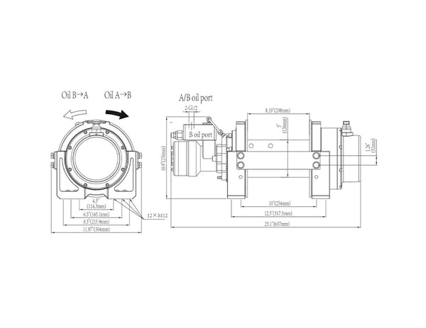 Novawinch 18000lbs Hydraulic Winch