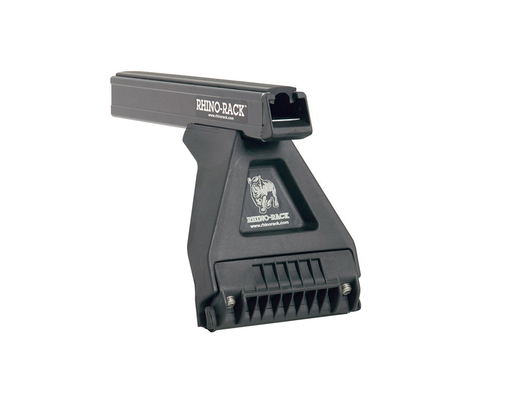 Rhino Rack Heavy Duty Black 2-Bar Roof Rack with RL150 Legs to suit Toyota Landcruiser 79 Series Dual Cab 2007-Onwards