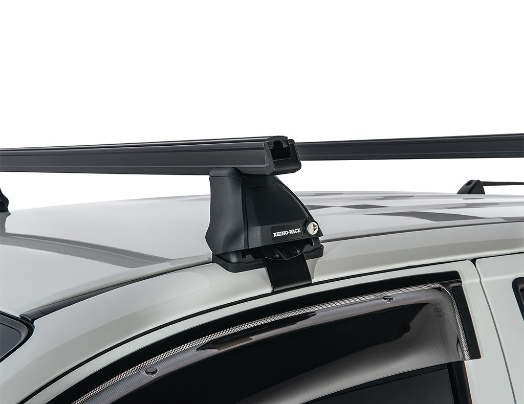 Rhino Rack Heavy Duty 2500 Black 2 Bar Roof Rack to suit Toyota Hilux N70/KUN26 2005-2015
