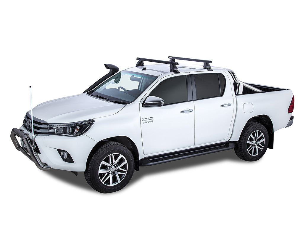Rhino Rack Heavy Duty 2500 Black 2-Bar Roof Rack to suit Toyota Hilux 2015-Onwards