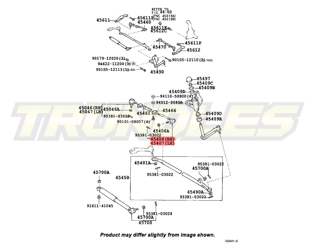 TRW Inner Tie Rod End to suit Toyota Hilux/Surf 1983-1997