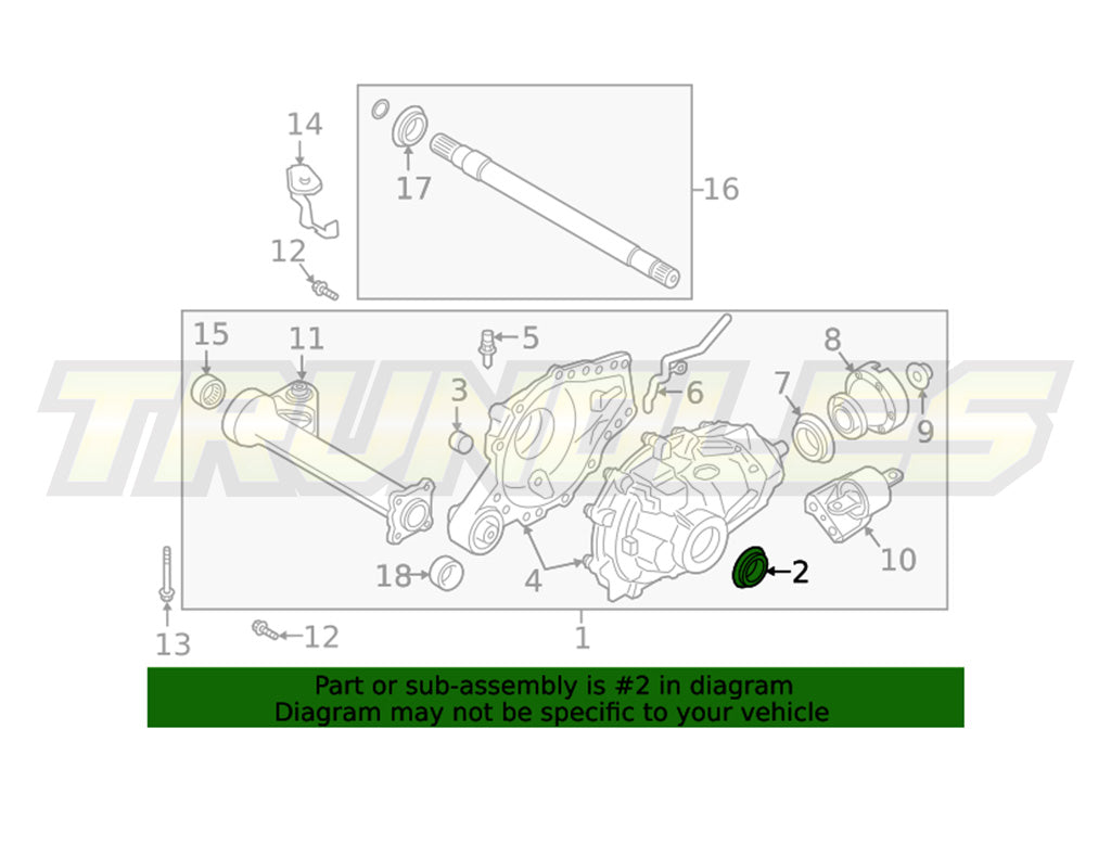 Genuine Differential Carrier/Axle Seal to suit Ford Ranger XL/XLT 2019-2023