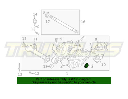 Genuine Differential Carrier/Axle Seal to suit Ford Ranger XL/XLT 2019-2023