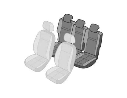 Black Duck Rear Grey Canvas Seat Covers to suit Toyota Landcruiser 80 Series 1990-1998