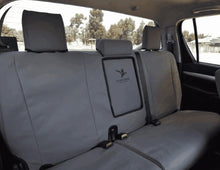 Black Duck Rear Grey Canvas Seat Covers to suit Toyota Landcruiser 80 Series 1990-1998