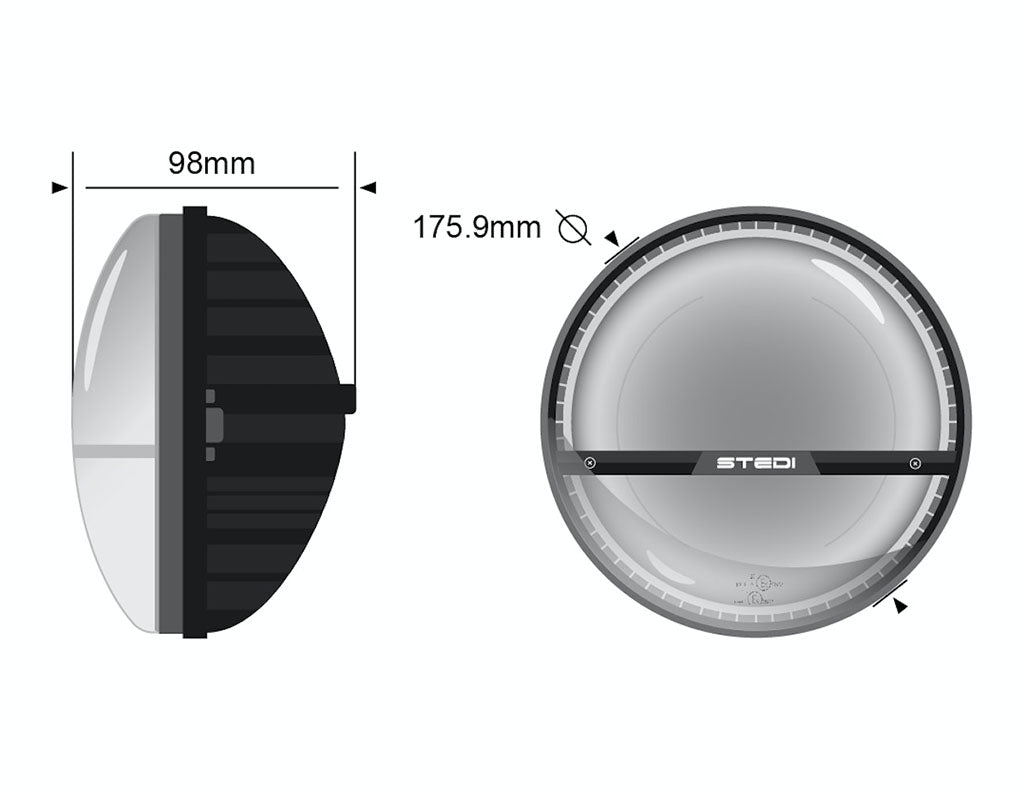 STEDI 7" Homage LED Headlight (Pair)