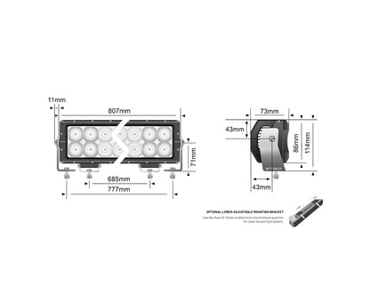 STEDI ST4k Lightbar Double Row 32" 60 LED