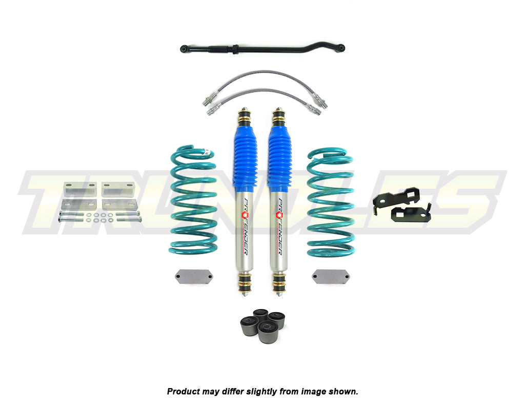 Profender Gas Front Lift Kit to suit Toyota Landcruiser 76 Series Wagon 2007-Onwards