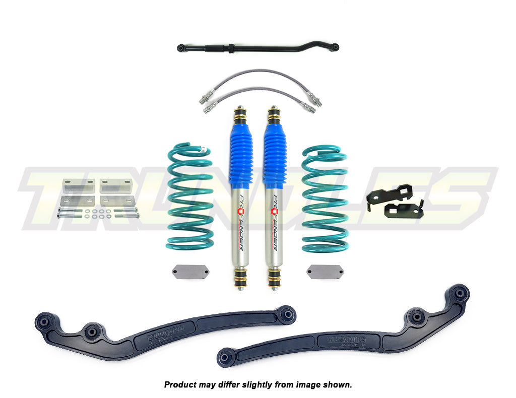 Profender Gas Front Lift Kit to suit Toyota Landcruiser 76 Series Wagon 2007-Onwards