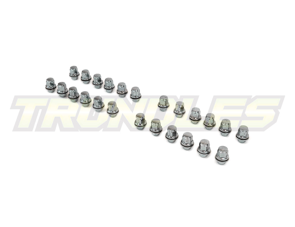 Wheel Nut Pack (24) - M12 x 1.25 Wheel Nut (Shank & Washer) - CHROME