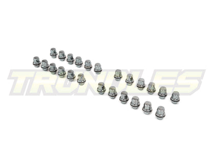 Wheel Nut Pack (24) - M12 x 1.25 Wheel Nut (Shank & Washer) - CHROME