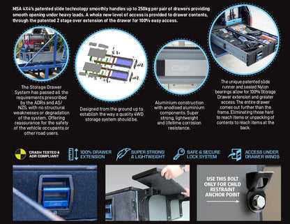 MSA Double Storage Drawer System to suit Isuzu D-Max 09/2020-Onwards
