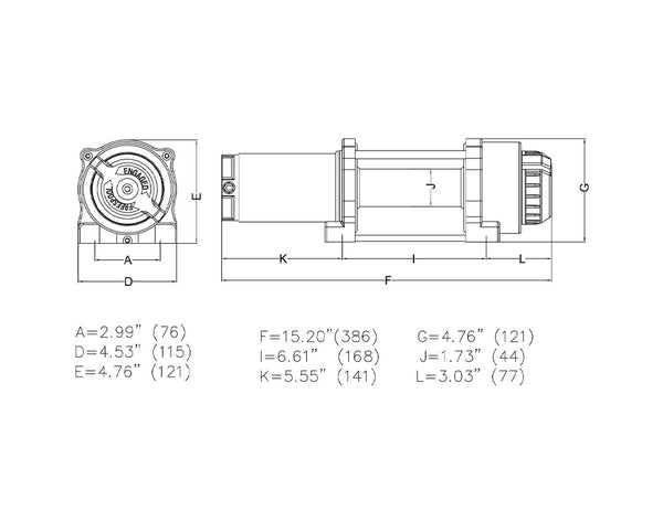 Novawinch ATV Electric Winch 4500lb - NVT4500