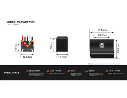 STEDI Push Switch to suit Volkswagen Amarok 2016-2022