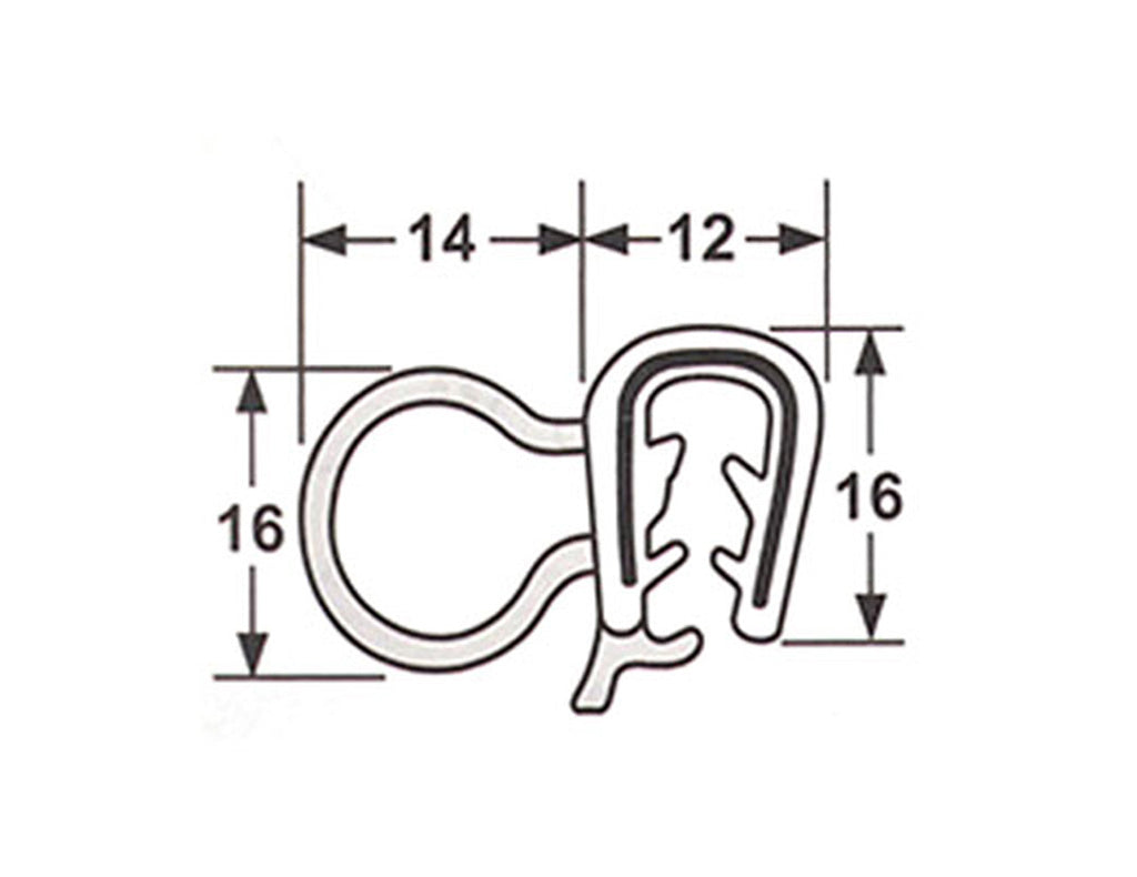 Universal Rubber Pinchweld Side Bulb Door Seal