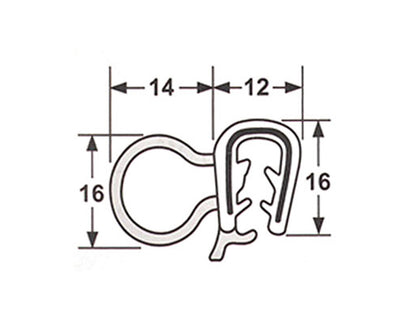 Universal Rubber Pinchweld Side Bulb Door Seal