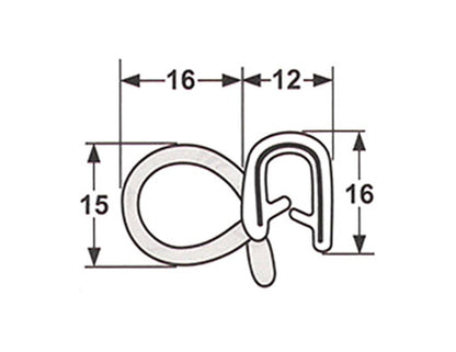 Universal Rubber Pinchweld Side Bulb Door Seal