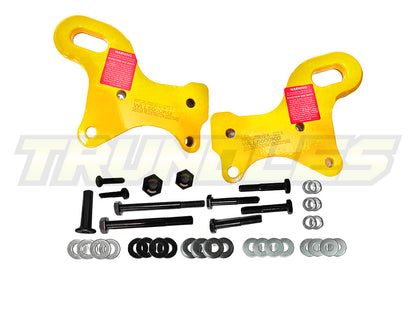 Trundles Heavy Duty Yellow Tow Point Ver. 2 (Pair) to suit Toyota Landcruiser 70 Series 1999-Onwards