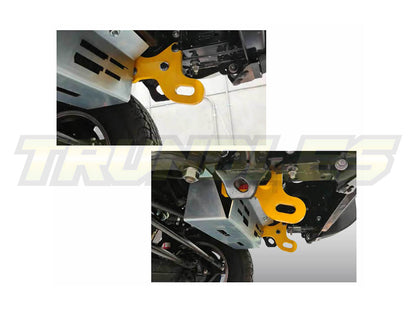 Trundles Heavy Duty Yellow Tow Point Ver. 2 (Pair) to suit Toyota Landcruiser 70 Series 1999-Onwards