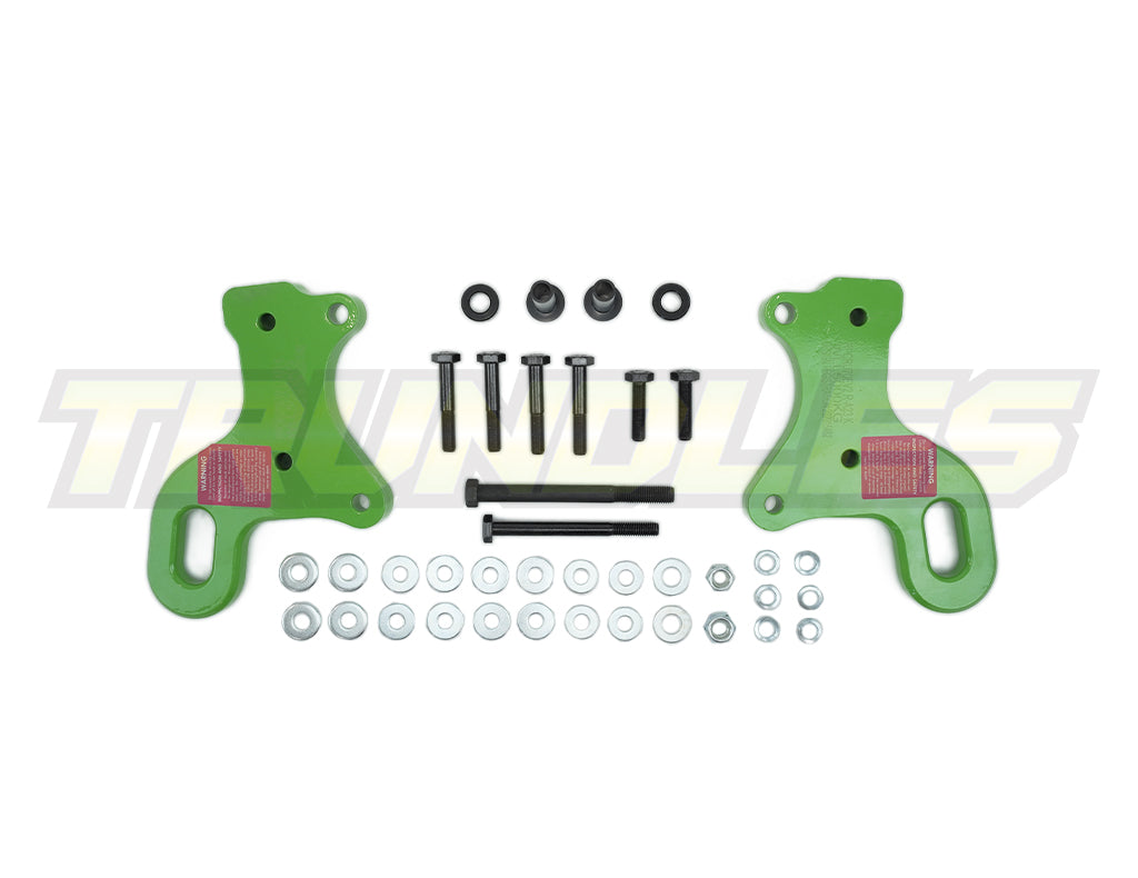 Trundles Heavy Duty Green Tow Point (Pair) to suit Toyota Landcruiser 70 Series 1999-Onwards