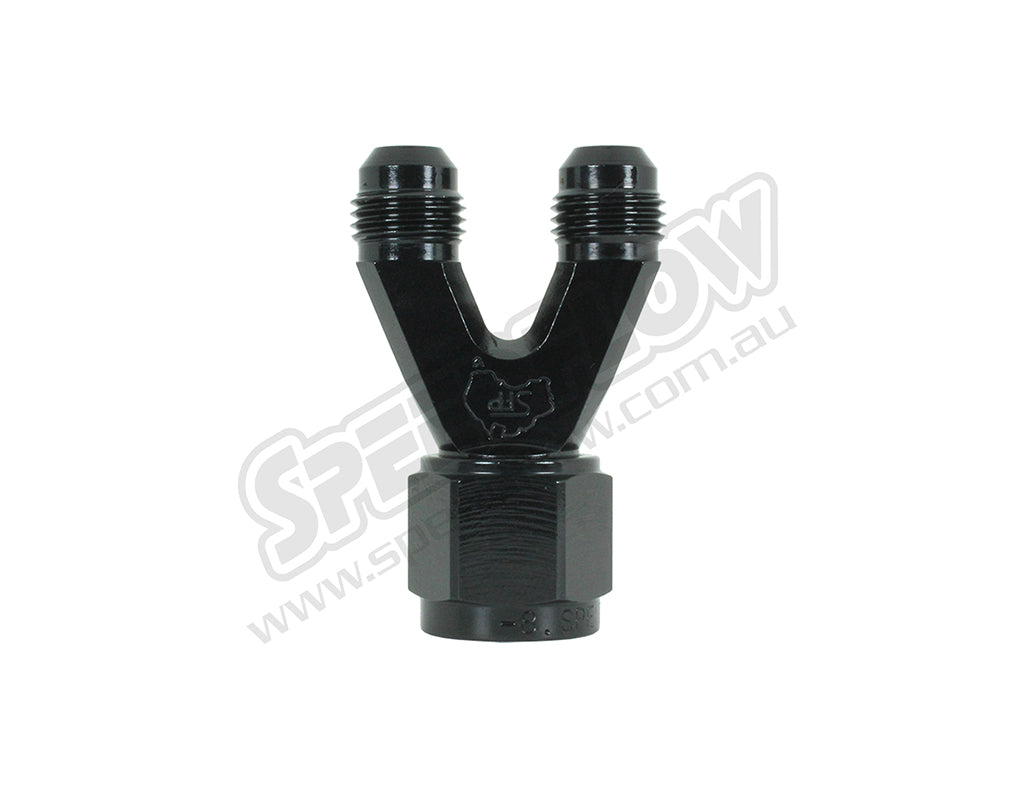 '-10 Female to 2x -8 Male Y Piece Parallel -  Black