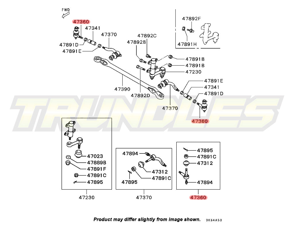 Outer Tie Rod Ends to suit Mitsubishi Models