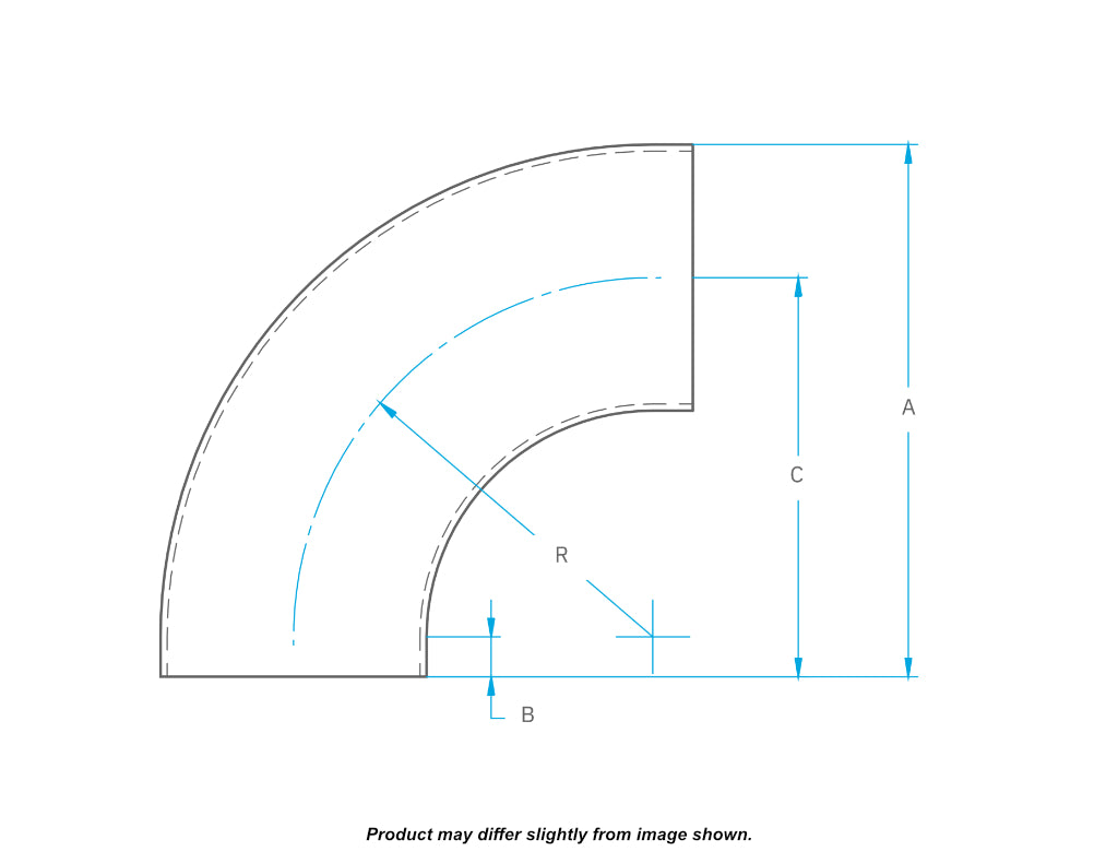 Ultibend 90° Stainless Steel Bend - Short Radius