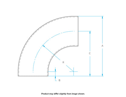 Ultibend 90° Stainless Steel Bend - Short Radius