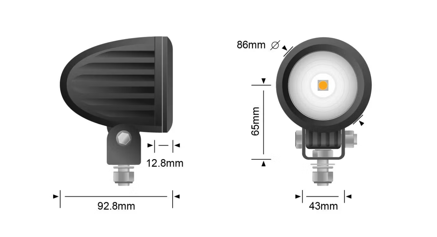 STEDI MCX25 Motorbike LED Driving Light - Spot
