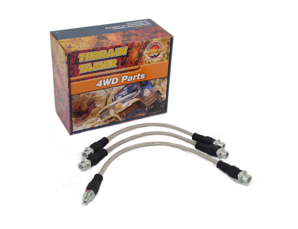 Terrain Tamer Brake Hose Kit to suit Toyota Hilux N70 2004-2015 (Non VSC)