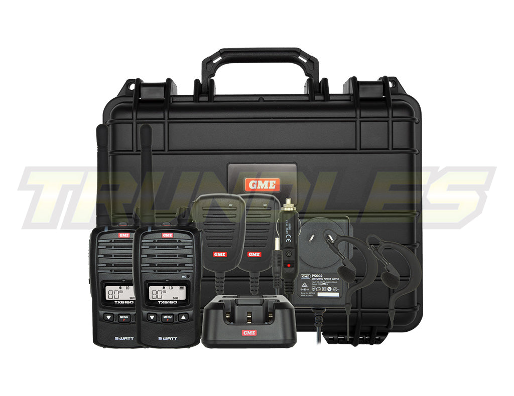 GME TX6160TP 5/1 Watt UHF CB Handheld Radio - Twin Pack