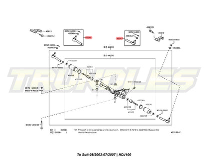 Genuine Tie Rod End Kit to suit Toyota Land Cruiser 100 Series 1998-2007