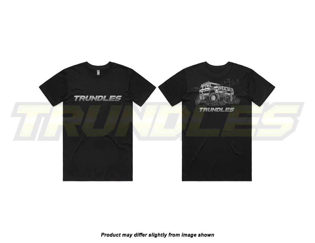 Trundles 76 Series Landcruiser Black & White T-Shirt