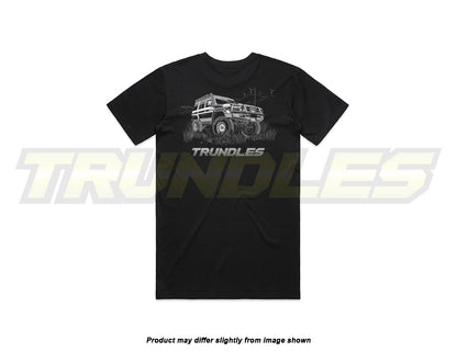 Trundles 76 Series Landcruiser Black & White T-Shirt