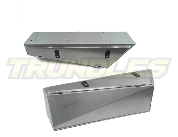 Trundles Alloy Deck Toolboxes & Guards (Pair) to suit Toyota Landcruiser 79 Series 1999-Onwards