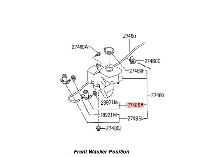 Front/Rear Windscreen Washer Motor (24V) to suit Nissan Patrol Y60/Y61 1987-2023