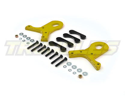 Trundles Heavy Duty Green Tow Point (Pair) to suit Toyota Landcruiser 75 Series 1984-1999