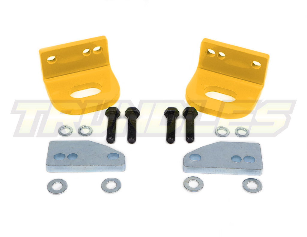 Trundles Heavy Duty Yellow Tow Point (Pair) to suit Nissan Navara D21/D22 1997-2008