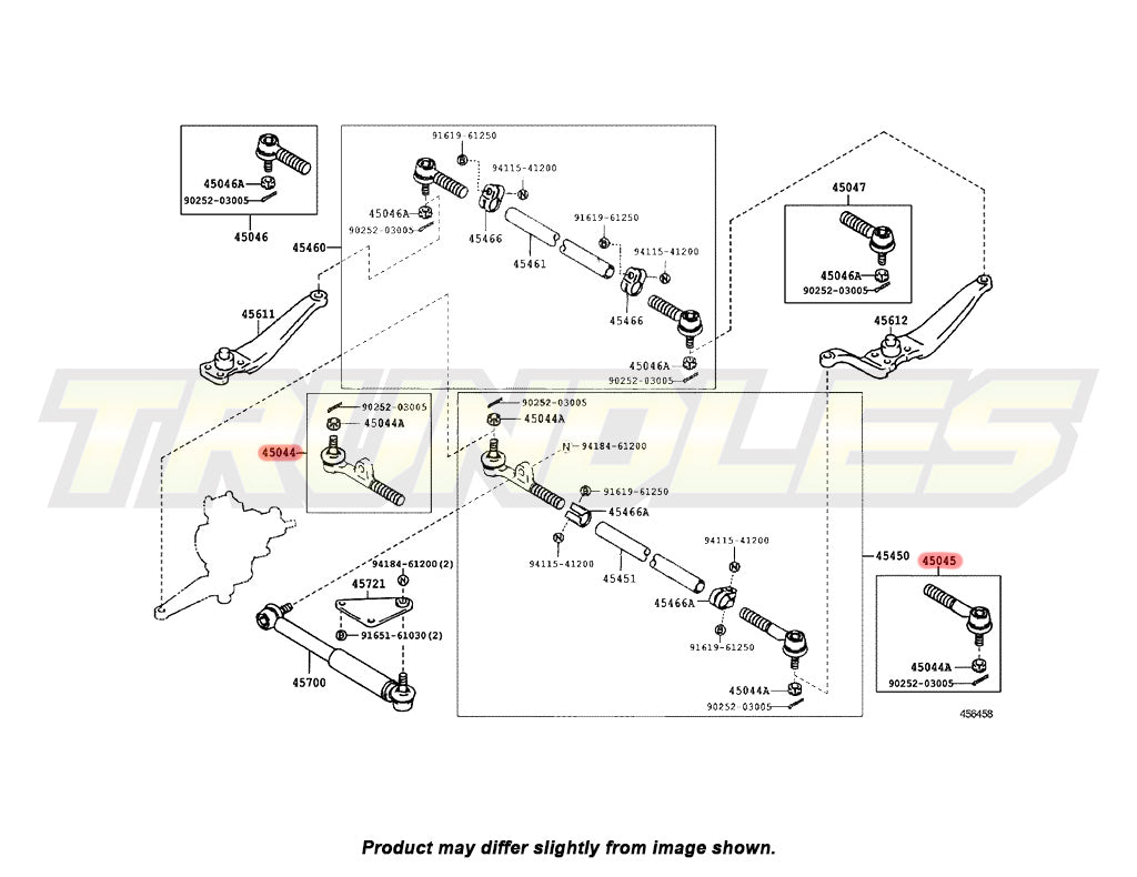 Inner & Outer Track Rod End Kit to suit Land Cruiser 80 Series