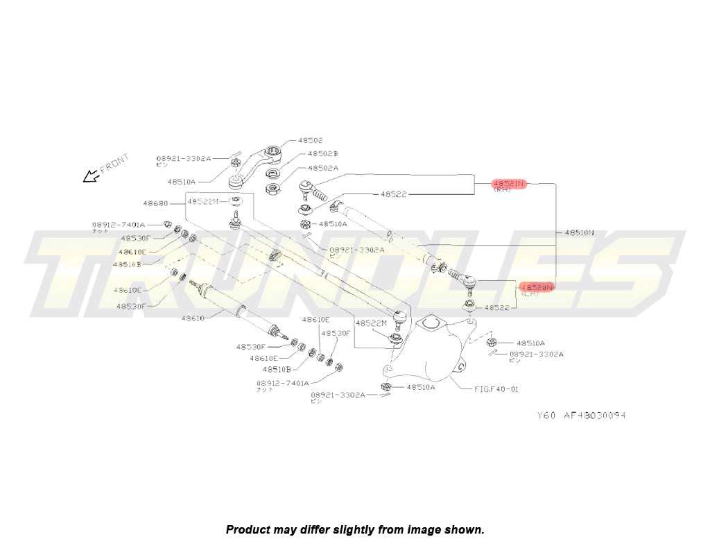 Inner & Outer Tie Rod End Kit to suit Nissan Patrol GQ/Safari 1987-1998