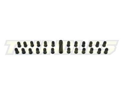 40384 | Wheel Nut Pack (24) - M12 x 1.25 Lug Nut - Spline Drive - BLACK