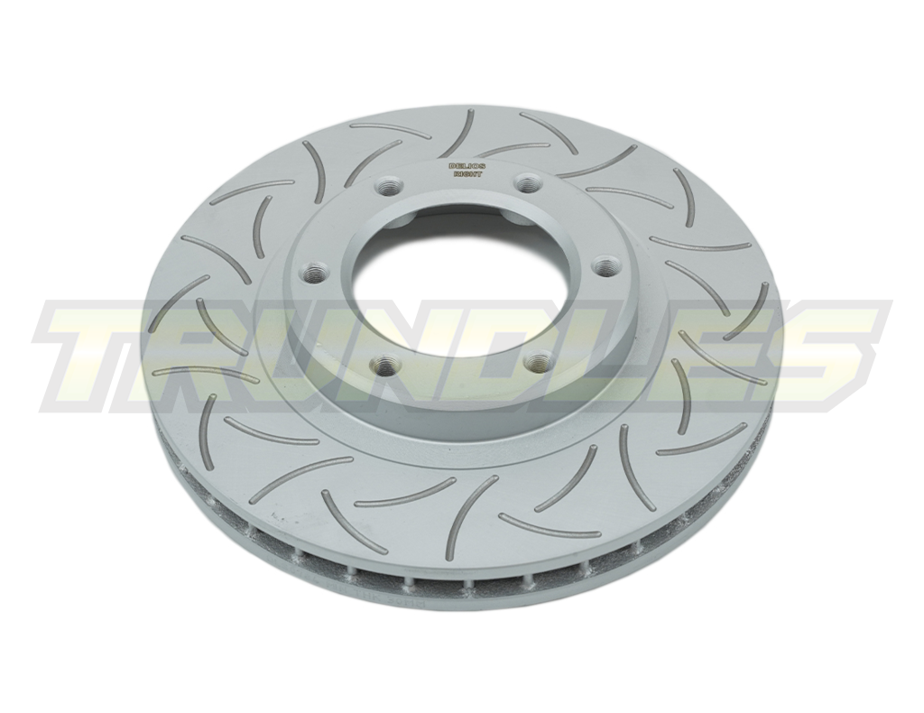 Delios Promek (Slotted Rotor) Rear Brake Rotor to suit Toyota Landcruiser Prado 90 Series 1996-2002 (PAIR)