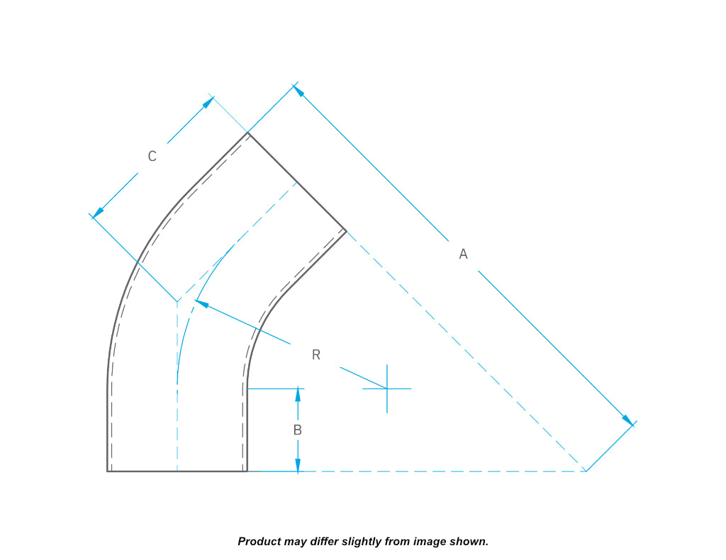 Ultibend 45° Long Radius Stainless Steel Bend