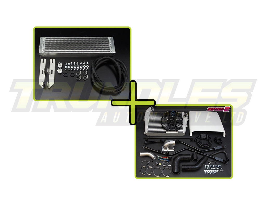 HPD Top Mount Intercooler (Series 2) and Trans Cooler Combo Kit to suit Toyota Landcruiser 105 Series 1HZ 1998-2007