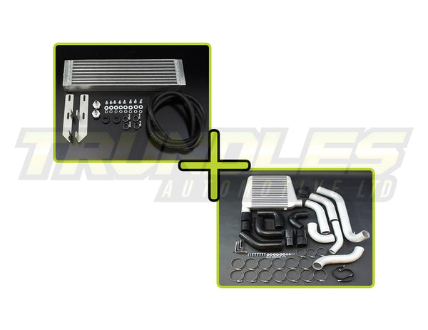 HPD Intercooler and Trans Cooler Combo Kit to suit Toyota Landcruiser 100/105 Series 1HZ 1998-2007 (Side)