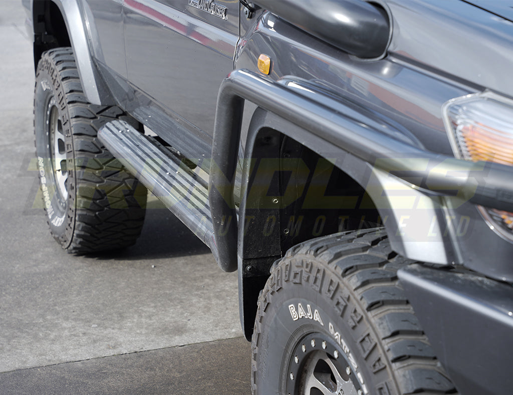 ARB Side Steps (to suit Side Rails) ONLY (Matte Black) to suit Toyota Landcruiser 79 Series Double Cab 2012-Onwards