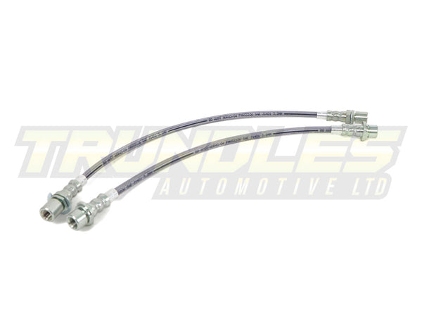 Trundles Front Extended Braided Brake Hose Kit (ABS) to suit Toyota Landcruiser 78/79 Series 1999-Onwards